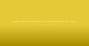 Reddybook Introduces Two-Factor Authentication for Login to Safeguard Cricket Fans’ Accounts