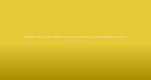 Reddybook: How to Create Engaging Cricket Polls and Surveys to Boost Community Interaction