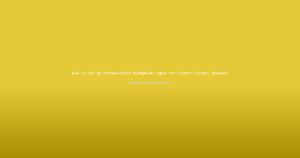 How to Set Up Passwordless Reddybook Login for Faster Cricket Updates