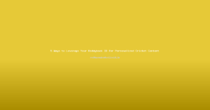 5 Ways to Leverage Your Reddybook ID for Personalized Cricket Content