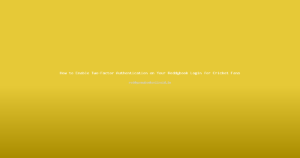 How to Enable Two-Factor Authentication on Your Reddybook Login for Cricket Fans