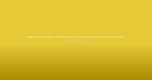 Reddybook Signup Enables Seamless Cricket Ticket Integration for Faster Stadium Access