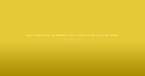 How to Seamlessly Log into Reddybook on Mobile Devices for Real-Time Cricket Updates