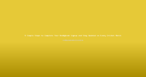 5 Simple Steps to Complete Your Reddybook Signup and Stay Updated on Every Cricket Match