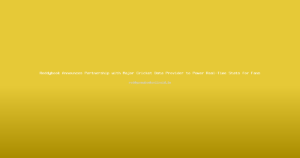 Reddybook Announces Partnership with Major Cricket Data Provider to Power Real-Time Stats for Fans