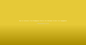 How to Customize Your Reddybook Profile for Maximum Cricket Fan Engagement