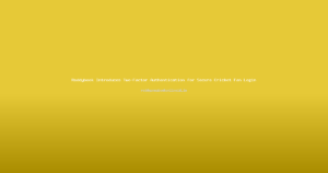 Reddybook Introduces Two-Factor Authentication for Secure Cricket Fan Login