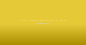 10 Easy Steps to Complete Your Reddybook Signup and Dive Into Cricket Stats