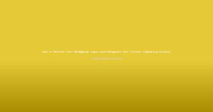 How to Recover Your Reddybook Login and Safeguard Your Cricket Community Account