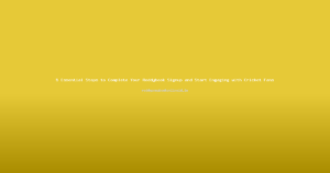 5 Essential Steps to Complete Your Reddybook Signup and Start Engaging with Cricket Fans