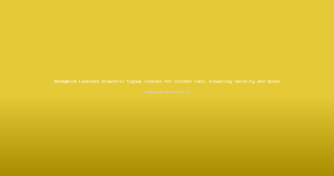 Reddybook Launches Biometric Signup Feature for Cricket Fans, Enhancing Security and Speed
