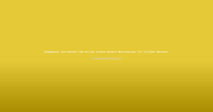 Reddybook Introduces Fan-to-Fan Ticket Resale Marketplace for Cricket Matches