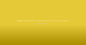 Reddybook Launches Historical Cricket Archive for Fans to Relive Classic Matches