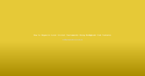 How to Organize Local Cricket Tournaments Using Reddybook Club Features