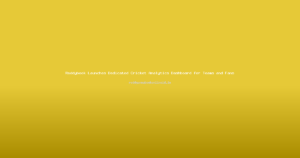 Reddybook Launches Dedicated Cricket Analytics Dashboard for Teams and Fans
