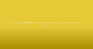 How to Leverage Reddybook’s Community Features to Boost Your Local Cricket Club’s Visibility