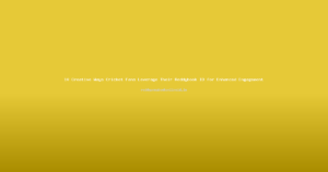 10 Creative Ways Cricket Fans Leverage Their Reddybook ID for Enhanced Engagement