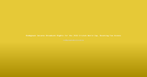 Reddybook Secures Broadcast Rights for the 2026 Cricket World Cup, Boosting Fan Access
