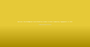 Opinion: How Reddybook Could Redefine Global Cricket Community Engagement in 2025