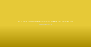 How to Set Up Two-Factor Authentication on Your Reddybook Login for Cricket Fans