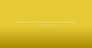 Reddybook Unveils Data‑Driven Fan Insights Platform to Transform Cricket Engagement