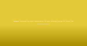 Reddybook Introduces Two-Factor Authentication for Login, Boosting Security for Cricket Fans