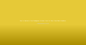 How to Optimize Your Reddybook Cricket Feed for Real-Time Match Updates