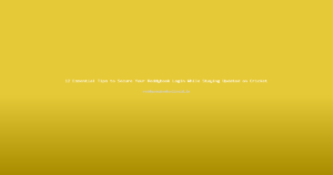 12 Essential Tips to Secure Your Reddybook Login While Staying Updated on Cricket