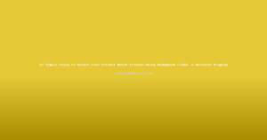 10 Simple Steps to Unlock Free Cricket Match Tickets Using Reddybook Club’s Referral Program