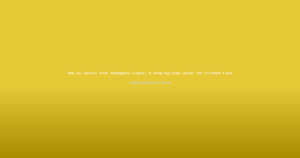 How to Secure Your Reddybook Login: A Step-by-Step Guide for Cricket Fans