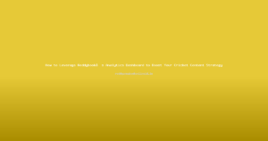 How to Leverage Reddybook’s Analytics Dashboard to Boost Your Cricket Content Strategy