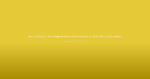 How to Customize Your Reddybook Notification Settings for Real-Time Cricket Updates
