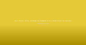 How to Recover, Verify, and Manage Your Reddybook ID for a Smooth Cricket Fan Experience