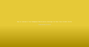 How to Customize Your Reddybook Notification Settings for Real-Time Cricket Alerts